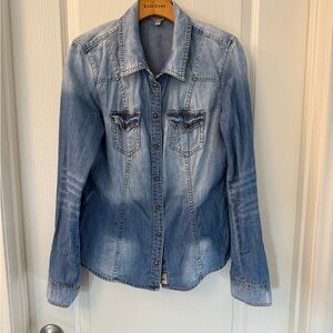 Guess Light Blue Denim Shirt